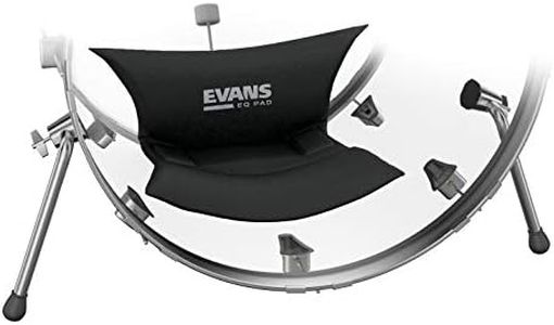 Evans EQ Pad Bass Drum Dampeners - Bass Drum Sound Dampening - Attaches to Drum Shell - Adjustable, Hinged - Controls Attack & Sustain - Great for Close Drum Mics - 1 Multi-Use Pad