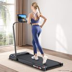 BLACK LORD Treadmill Electric Foldable Walking Pad SL9-H Home Office Gym Exercise 2.2HP Fitness Equipment Under Desk, Bluetooth APP & Wireless Control, Cardio Aerobic Trainer for Jogging Running