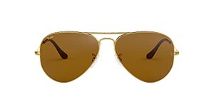 Ray-Ban Men's 00rb3025 Sunglasses, Gold Frame With Brown B-15 Lenses, 55 mm UK