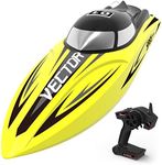 VOLANTEXRC Remote Control Boat RC Boat Vector SR65 40mph High Speed RC Watercraft Auto Self-righting, Reverse Function in Lakes, Rivers for Kids or Adults, Boys or Girls (792-5 Yellow)