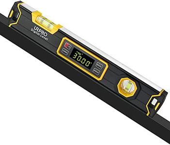 Inclinometer, Digital Torpedo Level and Protractor Neodymium Magnets Bright LCD Display smart level IP54 Dust/Water Resistant Black