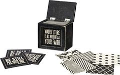 Primitives by Kathy Daily Reminders Boxed Gift Set, Wood Paper Metal, Faith, 3.75 x 3.5 x 2.25-Inches