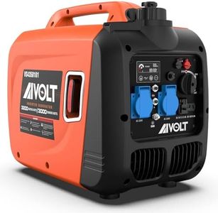 AIVOLT Inverter Stromerzeuger 3200 Watt Stromgenerator Notstromaggregat Benzin leise Stromaggregat für Campen, Festivals, Werkzeuge und Hausgebrauch mit 2 USB und two 230 V Steckdosen Schwarz-orange2
