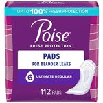 Poise Postpartum Incontinence Pads, Ultimate Absorbency, Regular Length, 112 Count (2 Packs of 56)