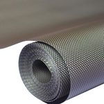 Kuber Industries Diamond Textured Anti Slip Mat|Waterproof Shelf Mat Liner Roll|Mat for Kitchen, Drawer & Cabinet|Sheet for Fridge, Bathroom|Easy to Cut 1.5 MTR Roll (Grey)