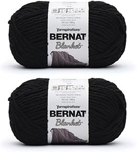 Bernat Blanket Coal Yarn - 2 Pack of 300g/10.5oz - Polyester - 6 Super Bulky - 220 Yards - Knitting/Crochet