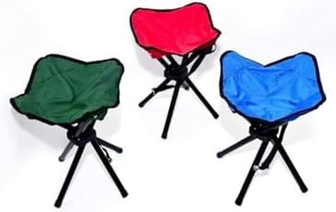 Harions 4 Legs Chair Seat for Hiking/Fishing/Picnic/Travel/Beach/BBQ Garden Lawn with Strap Foldable Portable Travel Chair Perfect Adult Chair Outdoor Mini Folding Chair |50 x 7 x 7