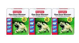 (3 Pack) Beaphar - One Dose Wormer for Small Dogs & Puppies 3 Tabs