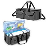 YARWO Carrying Case Compatible with Cricut Maker, Cricut Explore Air 2, Silhouette Cameo 4, Craft Storage Tote Bag for Die-Cut Machine and Accessories, Gray