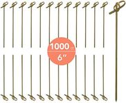 JapanBargain 1597x20, Cocktail Picks Appetizer Picks Bamboo Skewers for Snack Sandwich Finger Food Tapas Fruit Kabob BBQ Hors D’oeuvre Twisted End Knotted Bamboo Sticks, 6 inch, 1000pcs