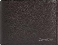 Calvin Klein Men's Warmth Trifold 10cc W/Coin L Tri-Fold Wallet, Dark Brown, One Size