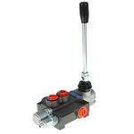 kimllier Hydraulic Directional Control Valve 1 Spool 11GPM 3600PSI SAE Interface, Adjustable Double Acting Hydraulic Valve Fit for Small Tractors Loaders