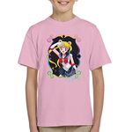 Cloud City 7 Sailor Moon Space Window Kid's T-Shirt Light Pink