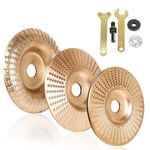 AASONS 4 Inch Wood Carving Disc Set, Angle Grinder Disc Grinding Wheel Shaping Disc 5/8 Inch Bore For Woodworking, Grinder, Woodrasp File | Wood, Fibreboard, Plywood, Plastic With Drill Attachment