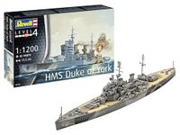 Revell 05182 Battleship HMS Duke of York 1:1200 Scale Unbuilt/Unpainted Plastic Model Kit Army Vehicle, Molded Color, Mittel