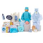 The Baby First Box Newborn Baby Essential Kit-25 Items (Winter Kit For 0-3 Months Baby Boy) Newborn Hamper Gift Set|Baby Gifts|New Born Baby Winter Clothing Gift Set (Wb1),Multi Colour