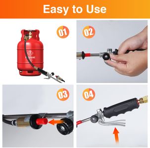 Heavy Duty Weed Torch – 340,000 BTU Propane Flame Burner
