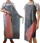 Men's Rubber Apron Waterproof Butcher Aprons Chemical Oil Resistant Work Aprons for Dishwashing, Cleaning Fish, Gardening, Lab Work, Butcher and Dog Grooming