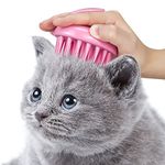 CeleMoon Cat Brush with Soft Rubber Pins, Washable Silicone Pet Brushes for Indoor Cats Grooming Shedding Massage Bath, No Scratching Removes Hair Mats Tangles and Loose Fur for Short to Long Haired