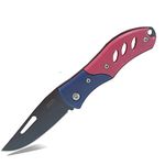 Shruthi Dual Dynamo Pink Carbon Steel Foldable Knife (Manual) For Kitchen, Home,Travel and Office Tool Carbon Steel pack of 1