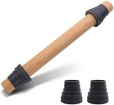 Adjustable Wood Rolling Pin with Th