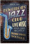 Lantern Press 10x15 Inch Wood Sign, Ready to Hang Wall Decor, New Orleans, Louisiana, Jazz Club