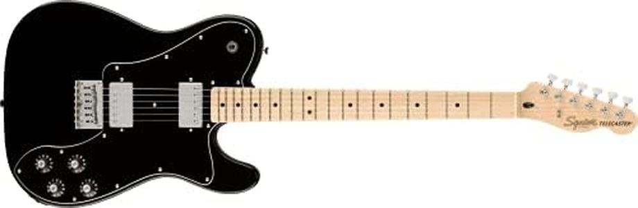 Squier Affinity Series Deluxe Telecaster Electric Guitar, with 2-Year Warranty, Black, Maple Fingerboard