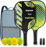 ANKYLOSAUR Pickleball Paddles Set of 2,USAPA Approved, with Advanced 3K Carbon Surface, Includes 1 Portable Carry Bag, 2 High-Performance Grip Tapes, and 4 Pickleballs