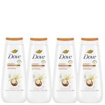 Dove Body Wash for Renewed, Healthy-Looking Skin, Pampering Shea Butter & Vanilla, Gentle Skin Cleanser with 24hr Renewing MicroMoisture, 325mL (Pack of 4)