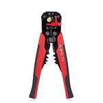 3 in 1 Automatic Wire Stripper Crimper, Self-Adjusting Wire Cutter & Cable Stripper, Crimping Tool Plier Cutter for Home and Car Electrics Wiring 10-24 AWG (0.2-6.0mm²), Red