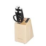 KitchenAid Gourmet 6 Piece Knife Block Set, Black Handles, Japanese Steel - 5 Knives, Shears & Sharpener, KO6PSTSNOBG, DX283