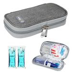 YOUSHARES Insulin Travel Case - Insulin Cooler Travel Case with 2 Ice Packs for Insulin Pen and Diabetic Supplies, Handy Medication Insulated Diabetic Carrying Cooling Bag