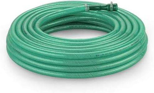 Garbnoire 0.75 Inch Heavy Duty 3 Layered Braided Water Hose Pipe | Garden Outdoors Pipes with Hose Connector (30 Meter (98.4 Feet), Green)