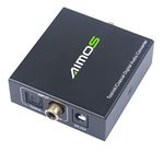 Optical to Coaxial Bi-Directional Converter, From SPDIF Optical (Toslink) Audio Converter with Fiber Optic and Coaxial Cable, Power Cable Included