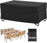 Velway Patio Furniture Cover Outdoor, Waterproof Rectangular Patio Table Chair Sofa Set Cover, 95”Lx64”Wx39”H, All Weather Oxford Tear-Resistant Material with Zipper Carrying Bag Windproof Buckles