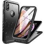 Cozycase for iPhone XS Max Waterproof Case - 360 Heavy Duty Full Body Protection/Shockproof/Dustproof/Double/Front and Back/IP68 Underwater/Protective XS Max Case with Screen/Camera Protector Slim