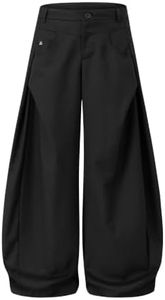 Aelfric Eden Mens Wide Leg Dress Pants Womens Pleated Baggy Barrel Pants