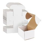 WIFTREY 7x5x4 Shipping Boxes 20 Pack for Small Business, White Corrugated Cardboard Mailer Boxes for Packing, Mailing