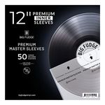 Big Fudge Master Vinyl Record Sleeves - 50x Record Inner Sleeves for 12" Vinyl Record Storage. Clear 3-Layer LP Sleeves with Anti-Static Rice Paper. Acid Free, Archival Album Sleeves