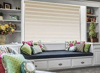 ZEBRA BLINDS Polyester blinds for Windows,Ivory,W150XH130CM