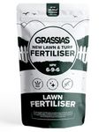 Grassias Pre Seed Granular Fertiliser 6-9-6 | Feed For New & Established Lawns and Turf | Provides Soil With Essential Nutrients To Establish Strong Roots | Covers 25m2 (1.25KG)