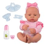 HOAYO Reborn Baby Doll Realistic Newborn Baby Dolls Lifelike Reborn Doll Girl 16 Inch Baby Soft Body Doll Full Vinyl Body Real Life Baby Dolls with Feeding Kit & Gift Box Best Birthday Set for Age 3