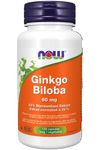 NOW Supplements Ginkgo Biloba Extract 60mg Vegetable Capsules, 120 Count