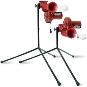 Heater Sports Power Alley Lite 360 Baseball Pitching Machine - Pitches Lite Balls 40-80 MPH Fastballs, Sliders, & Curves | Accurate, Durable, & Portable Training Tool for Batting & Field Practice