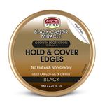 African Pride Black Castor Miracle Black Hold & Cover Edge Gel - growth protection formula 64g