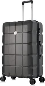 ATX Large ABS Suitcase – Gun Metal Hard Shell Luggage