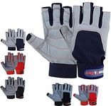 New Sailing Gloves Deckhand Gripy Glove Blue/Grey (Large)