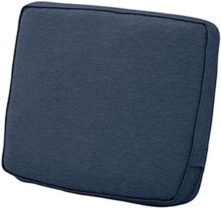 Classic Accessories Montlake Water-Resistant 19 x 20 x 4 Inch Patio Lounge Back Cushion, Heather Indigo Blue, Outdoor Loveseat Cushions