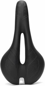 Universal Bike Seat for Road Biking. Svidza Bicycle Saddle is Padded with High-Density Memory Foam. The Bike Cushion Base with Reflective Strips