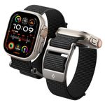 Spigen DuraPro Flex Designed for Apple Watch Band for Apple Watch Ultra 2/Ultra 49mm, Series 10 46mm, 9/8/7 45mm, SE2/SE/6/5/4 44mm, 3/2/1 42mm Adjustable Solo Loop Band Strap - Black